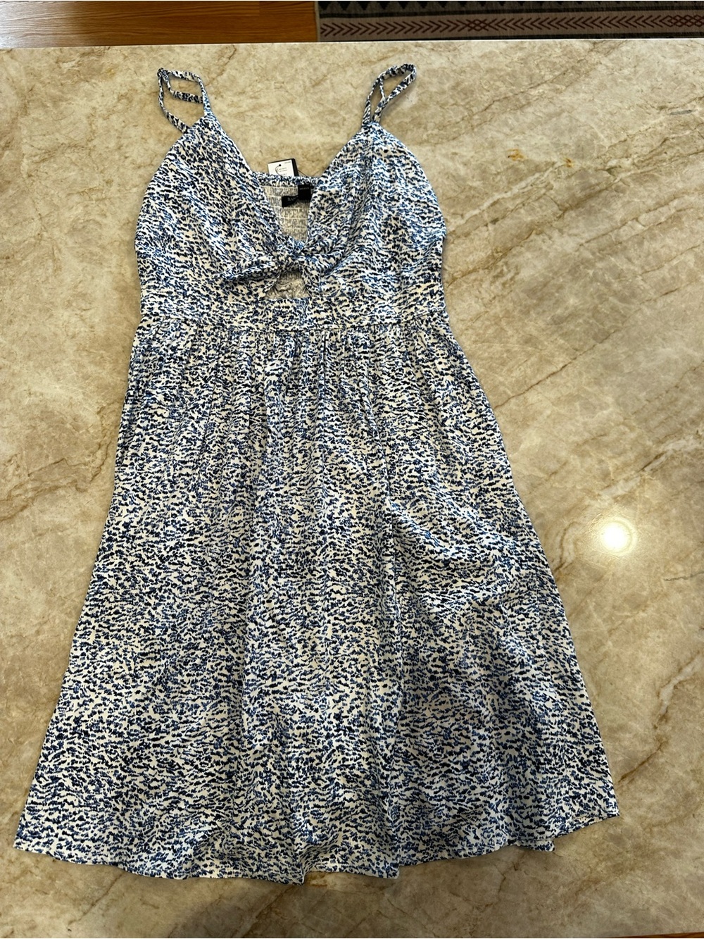Banana Republic Blue and white Tie-Front Sundress